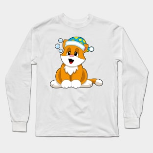 Cat Sleeping Nightcap Long Sleeve T-Shirt